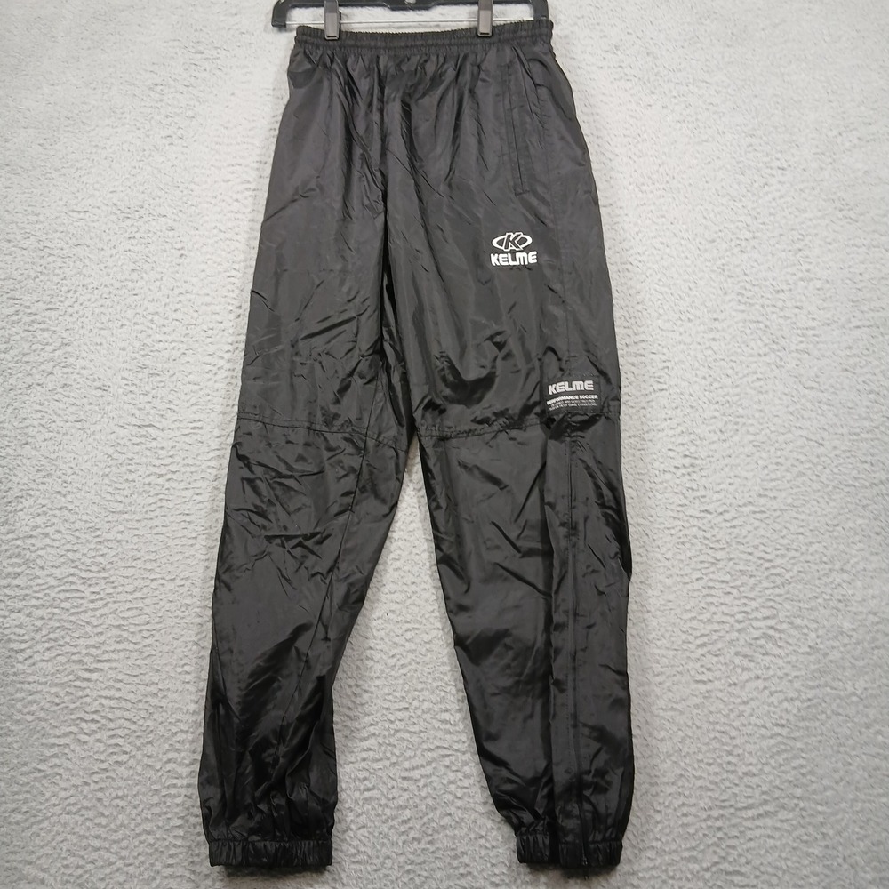 Kelme Fútbol Track‎ Pants Men's XS Black Nylon Windbreaker NWT Vintage Style
